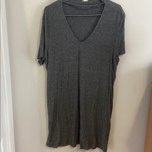 Garage Grey shirt sleeve T-shirt dress